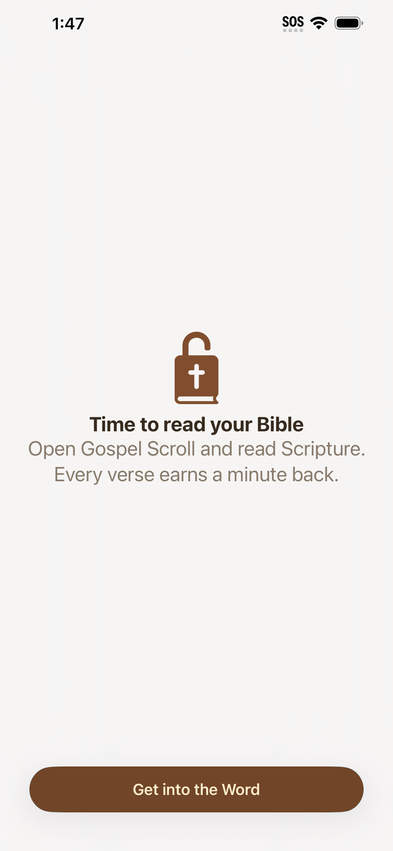 Gospel Scroll reminder to read your Bible
